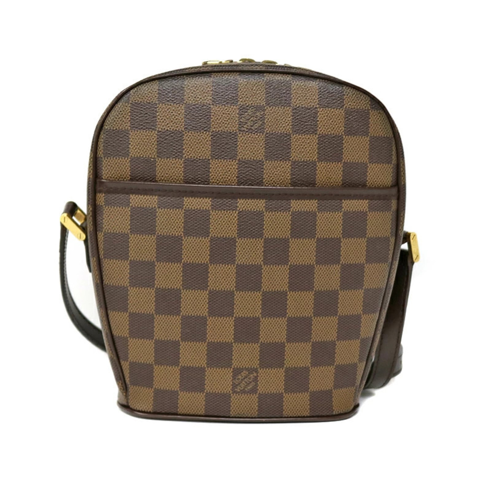 LOUIS VUITTON Ipanema Damier Canvas Ebene Brown Bag Shoulder